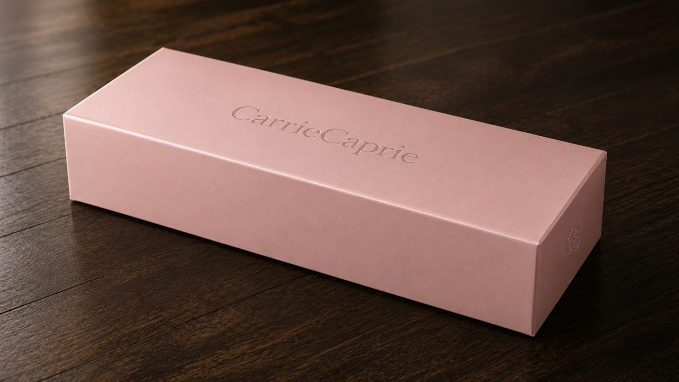 CarrieCaprie signature pink presentation box